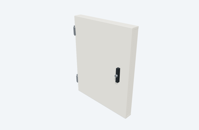 Hensel FP_01xx_Tuer_Handbetaetigung enclosure door: illustrative equipment shape, not to scale