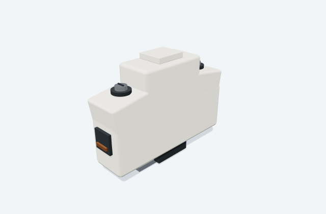 AutomationDirect KN-F10L24AC fuse terminal component: illustrative equipment shape, not to scale