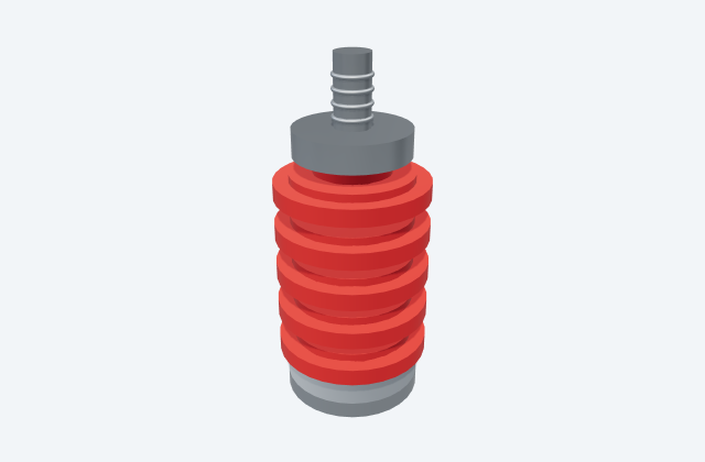 Hensel Mi_ST_41 busbar support: illustrative equipment shape, not to scale