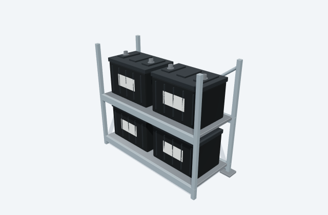 Station DC battery rack: equipment preview